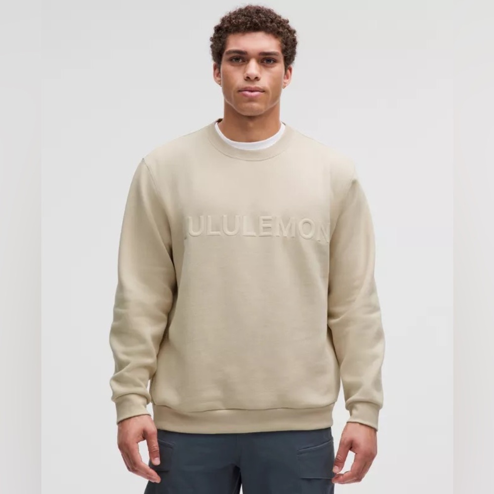Lululemon Steady State Crew Wordmark Natural Ivory